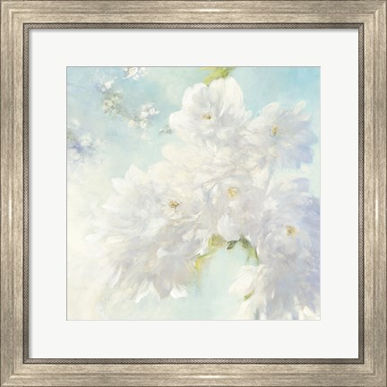 Framed Pear Blossoms Bright Print