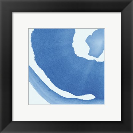 Framed Batik Blue III Print