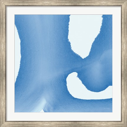 Framed Batik Blue II Print