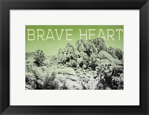 Framed Ombre Adventure V Brave Heart Print