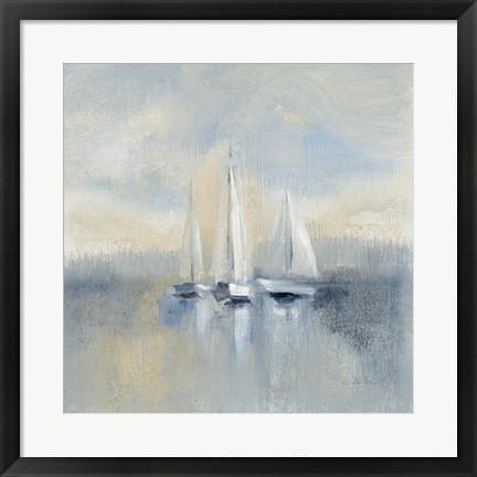 Framed Morning Sail I Blue Print