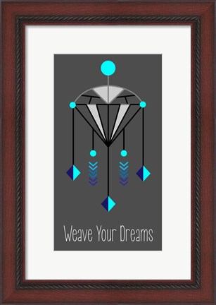 Framed Weave Your Dreams Gray Print