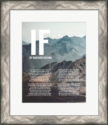 Framed If by Rudyard Kipling - Mountains Print