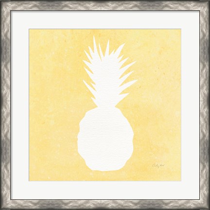 Framed Tropical Fun Pineapple Silhouette II Print