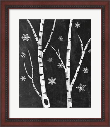 Framed Snowy Birches IV Print