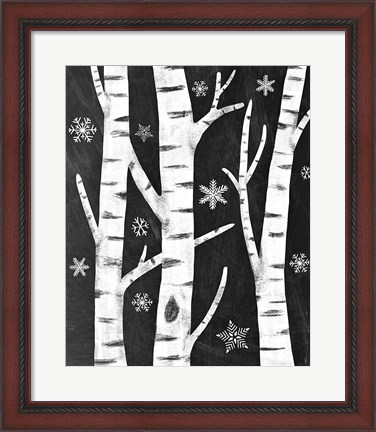 Framed Snowy Birches Print