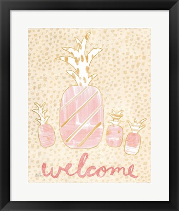 Framed Pineapple Blush II Print