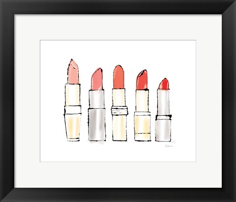 Framed Beauty and Sass Red II Print