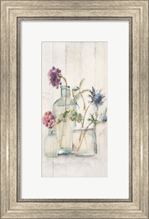 Framed Blossoms on Birch II Panel Print