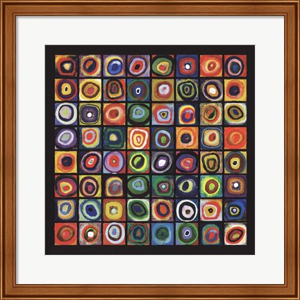 Framed Color of Squares Print