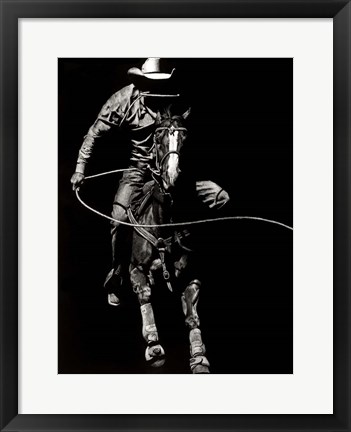 Framed Scratchboard Rodeo VIII Print