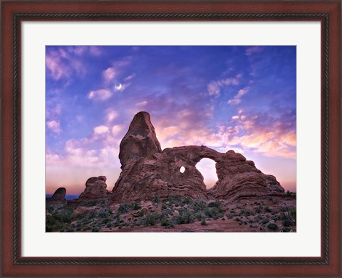 Framed Sunset in the Desert I Print