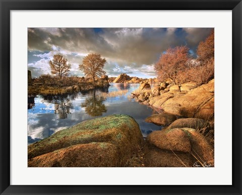 Framed Rocky Lake I Print