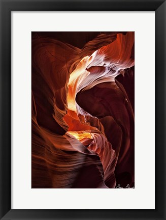 Framed Sun Shining Through Canyon IV Print