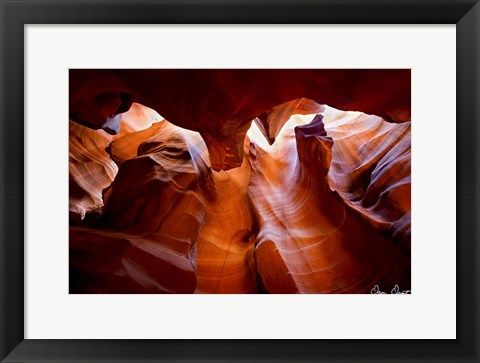 Framed Sun Shining Through Canyon VII Print