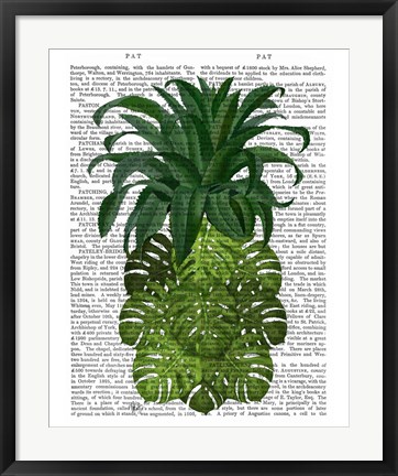 Framed Pineapple, Monstera Leaf Print
