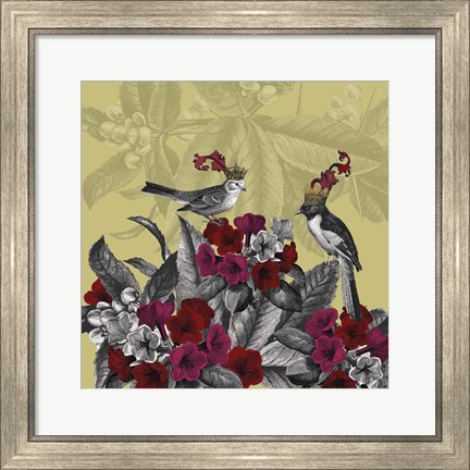 Framed Blooming Birds, Azalea Print