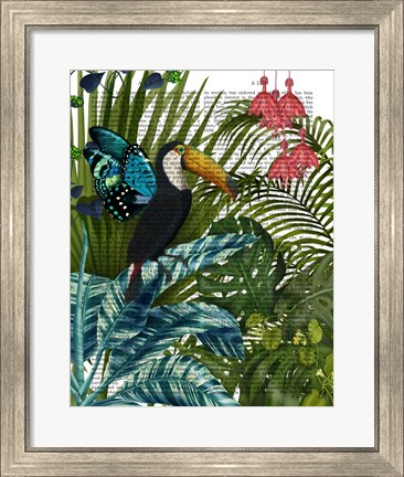Framed Toucan in Tropical Forest Print