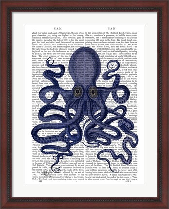 Framed Octopus 9, Blue Print