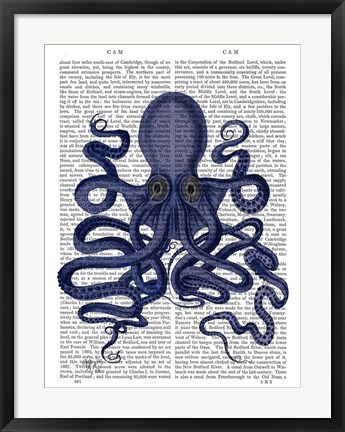 Framed Octopus 9, Blue Print