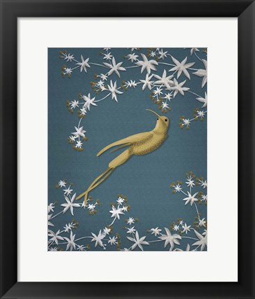 Framed Golden Hummingbird 2 Print