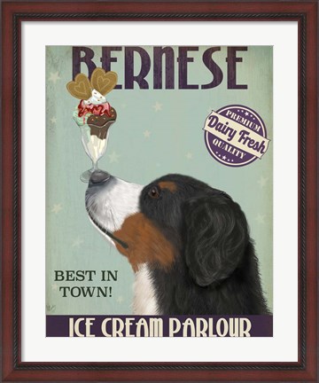 Framed Bernese Ice Cream Print