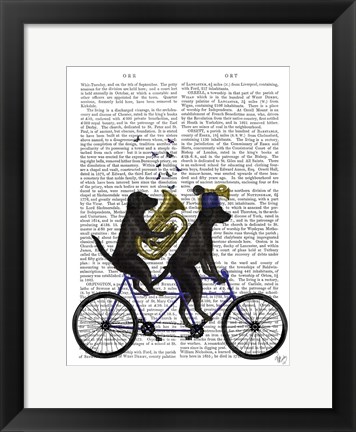 Framed Black Labrador Tandem Print