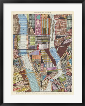 Framed Modern Map of New York II Print