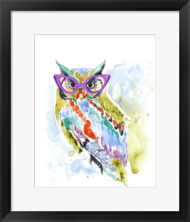 Framed Smarty-Pants Owl Print