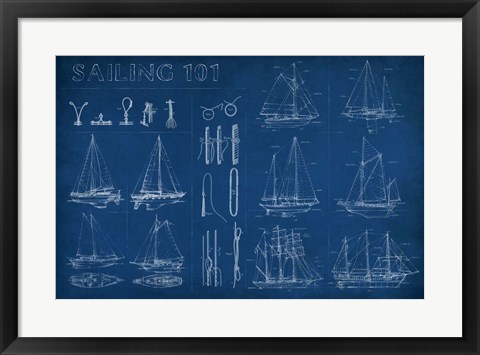 Framed Sailing Infograph Print