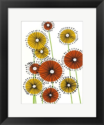 Framed Flower Wheels I Print