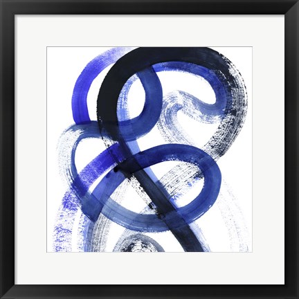 Framed Blue Kinesis VI Print