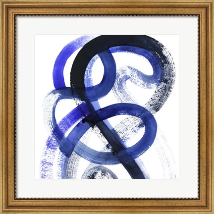 Framed Blue Kinesis VI Print