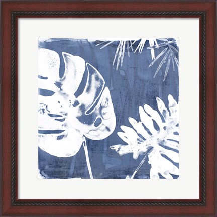 Framed Tropical Indigo Impressions I Print