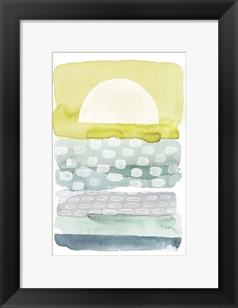 Framed Sunrise Sea II Print