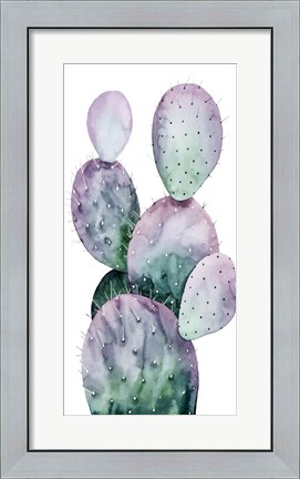 Framed Purple Cactus II Print