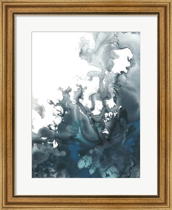 Framed Indigo Tempest I Print