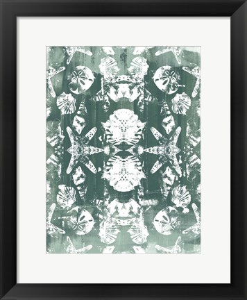Framed Sea Green Kaleidoscope II Print