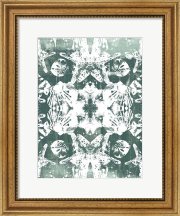 Framed Sea Green Kaleidoscope III Print