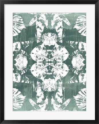 Framed Sea Green Kaleidoscope IV Print