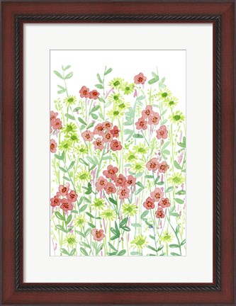 Framed Wall Flowers II Print