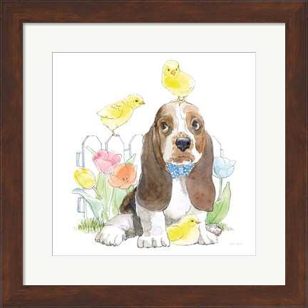 Framed Easter Pups V Print