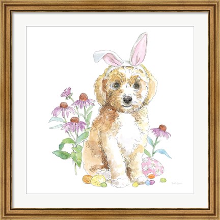 Framed Easter Pups IV Print