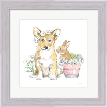 Framed Easter Pups I Print