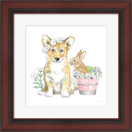 Framed Easter Pups I Print