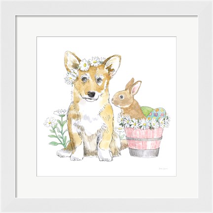 Framed Easter Pups I Print