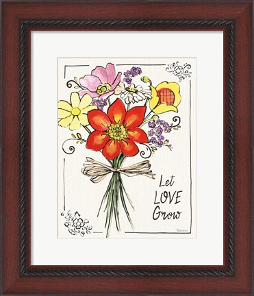 Framed Sunny Bouquets I Print