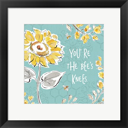 Framed Bee Happy II Print