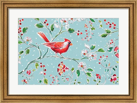 Framed Holiday Wings I Blue Print