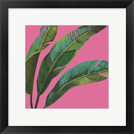 Framed Welcome to Paradise XI on Pink Print